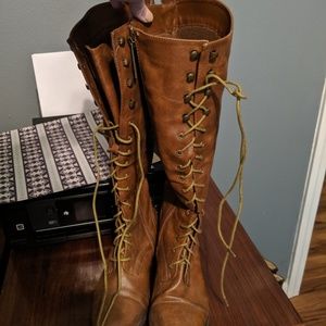Tall combat boots